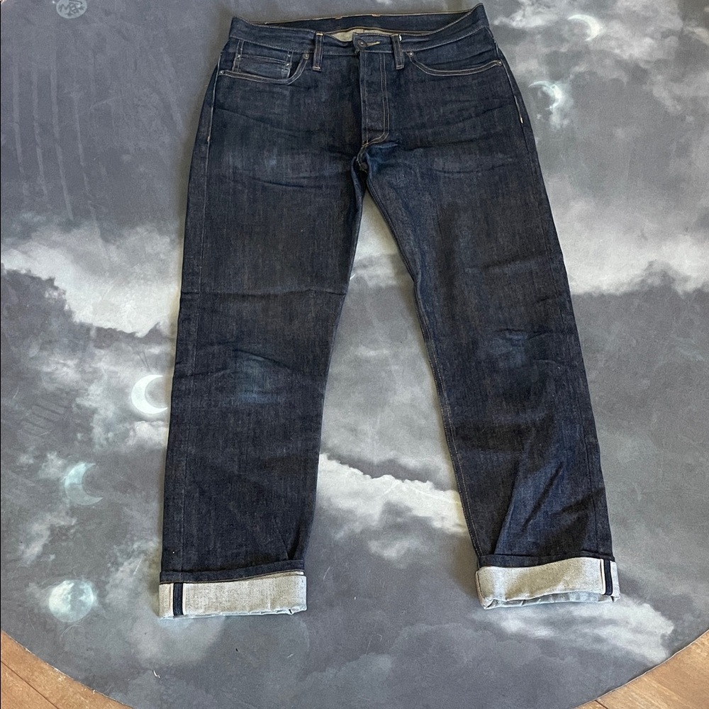 3sixteen Men's Straight Jeans in Dark Indigo Denim | 31